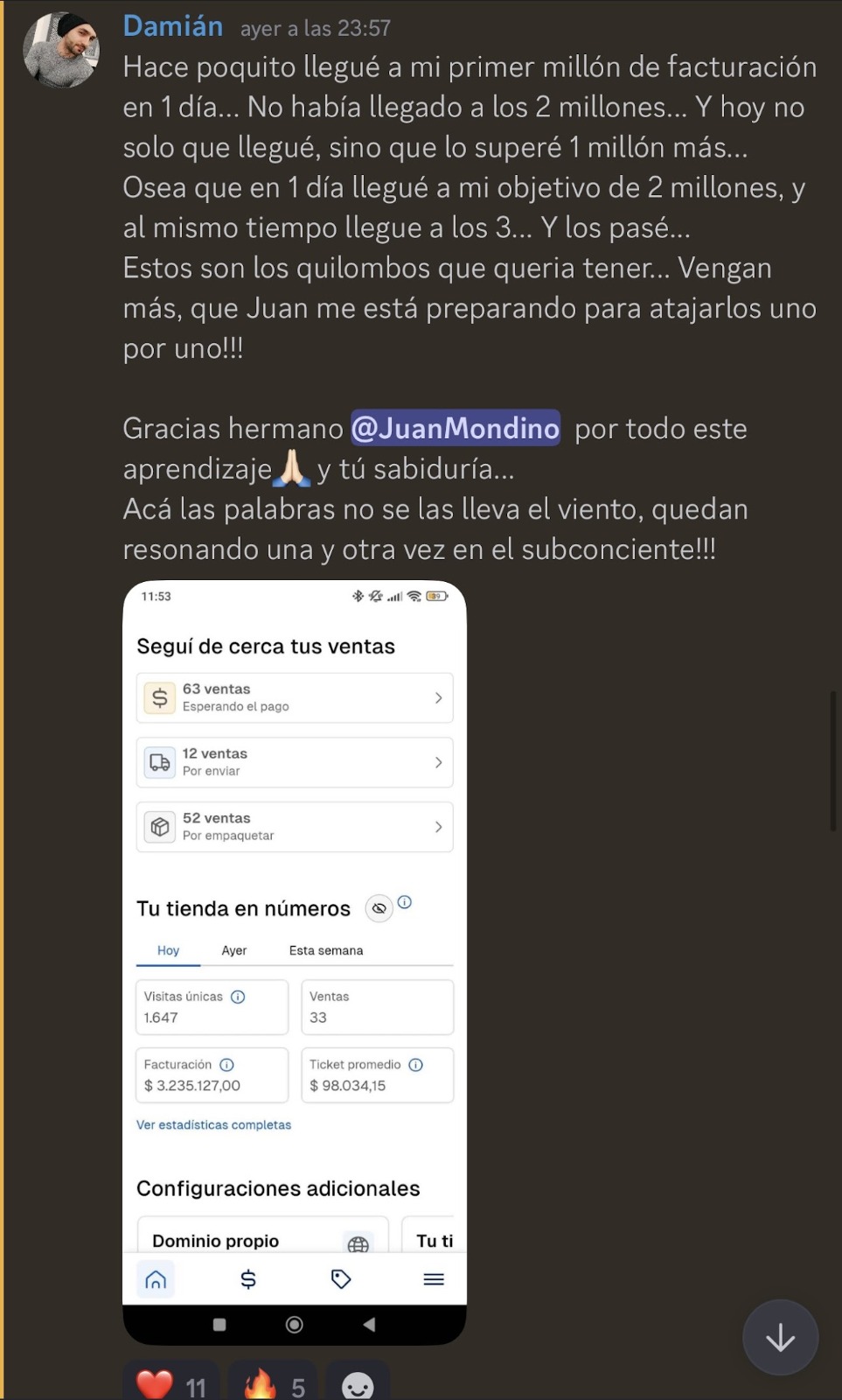 Resultado de un alumno