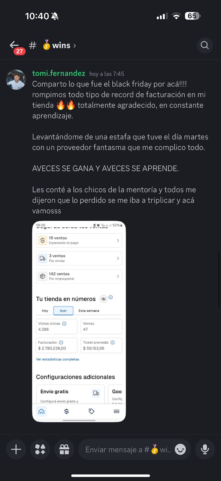 Resultado de un alumno