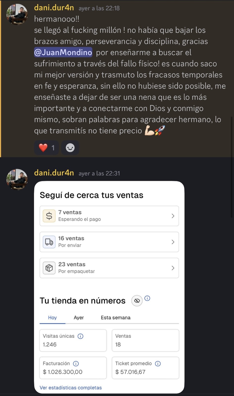 Resultado de un alumno