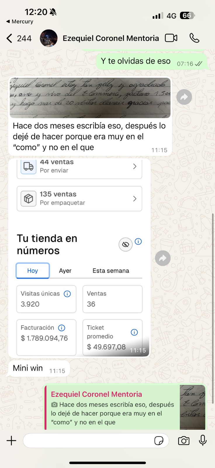 Resultado de un alumno