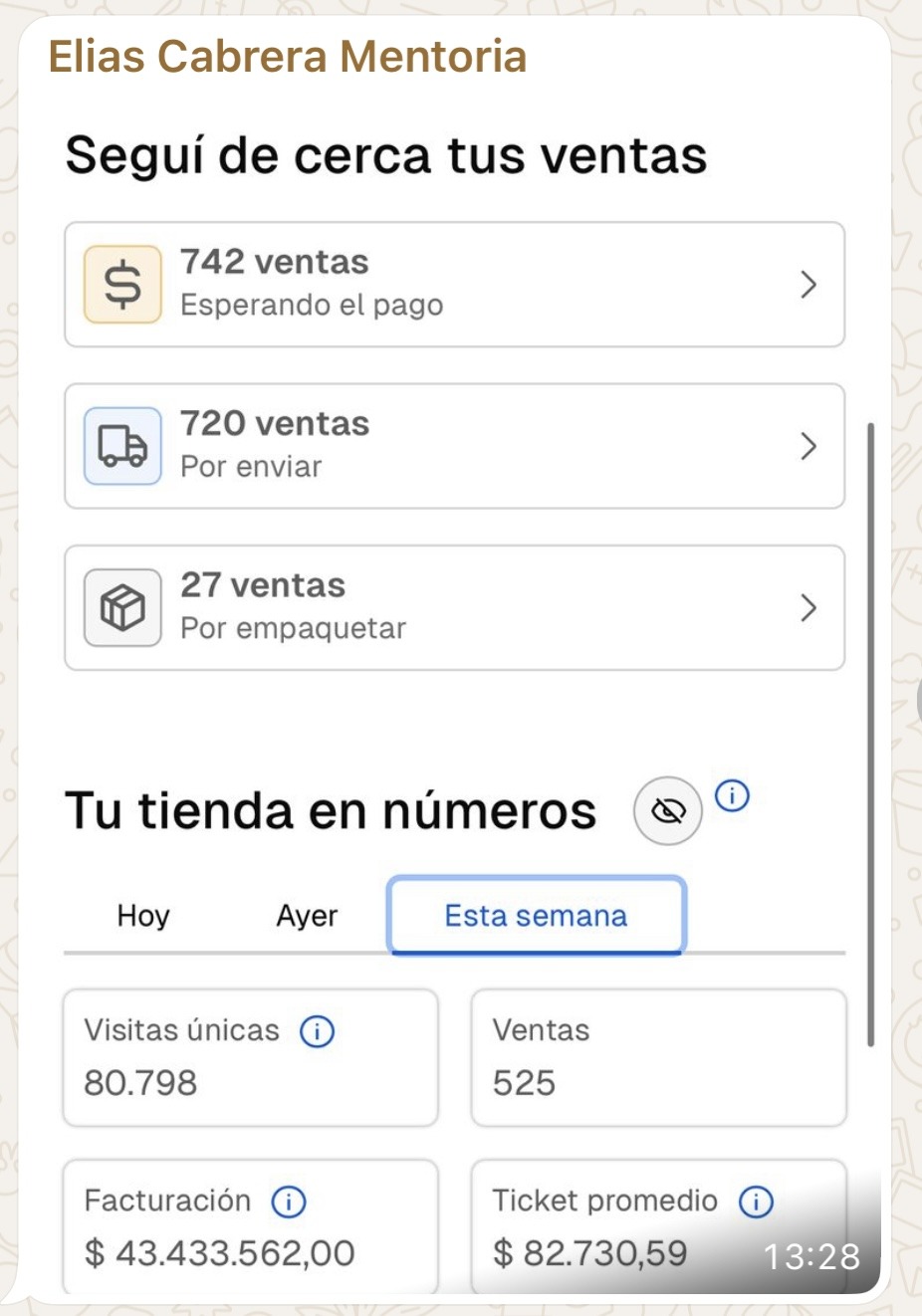 Resultado de un alumno
