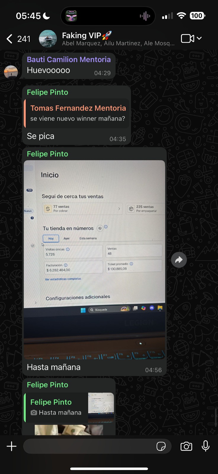 Resultado de un alumno